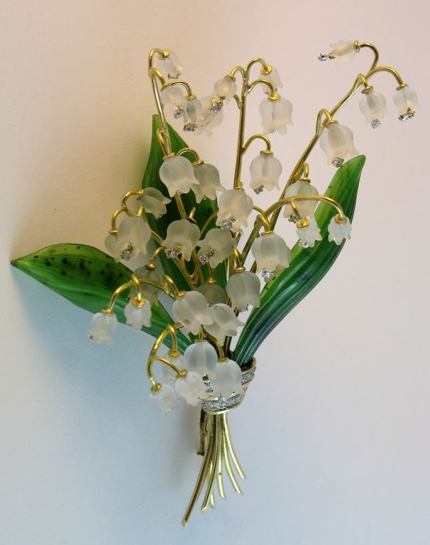 lily of the valley brooch vintage