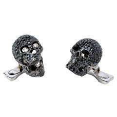 W/ Gold Skull Cufflinks with Moving Jaw & Eyes Deakin & Francis