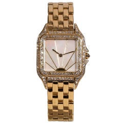 Retro CARTIER Panthère Gold Diamond Watch
