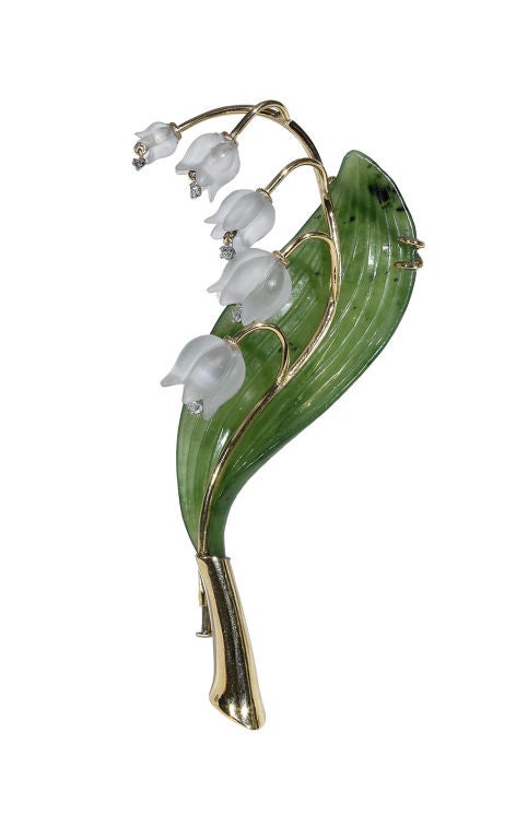 A lily of the valley brooch