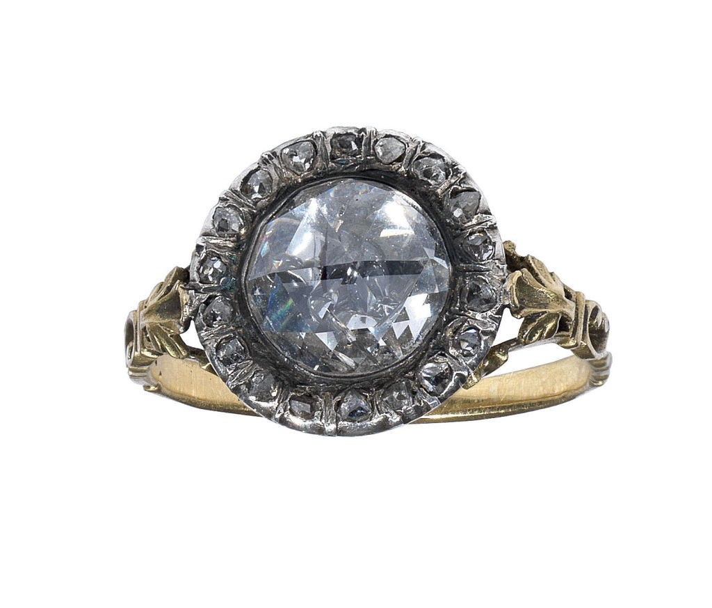 Georgian Rose Cut Diamond Cluster Ring c1820 at 1stDibs