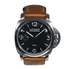 Used Panerai Stainless Steel Luminor 1950 Wristwatch PAM 127 circa 2002