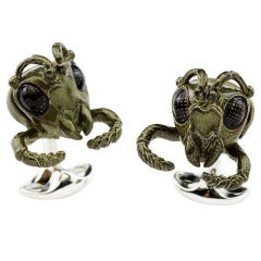 Green Praying Mantis Cufflinks by DEAKIN 
FRANCIS