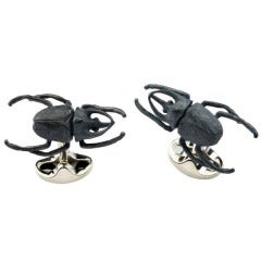 Black Horn Beetle Cufflinks by DEAKIN & FRANCIS