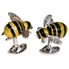 Silver Bee Cufflinks by DEAKIN & FRANCIS