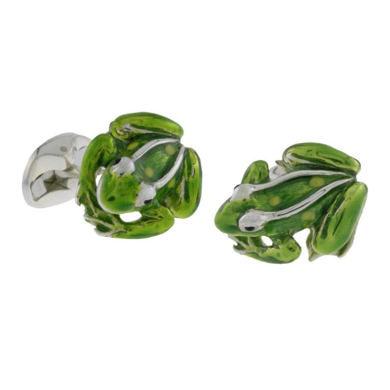 Silver Frog Cufflinks Deakin & Francis