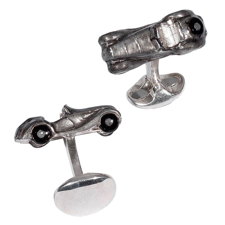 DEAKIN & FRANCIS Silver Classic Car BMW 328 Cufflinks