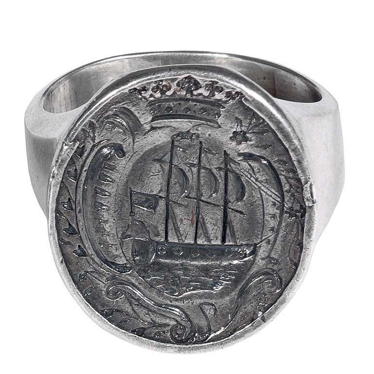 Renaissance Silver Signet Ring at 1stDibs