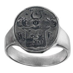 An Antique Silver Merchant's Ring