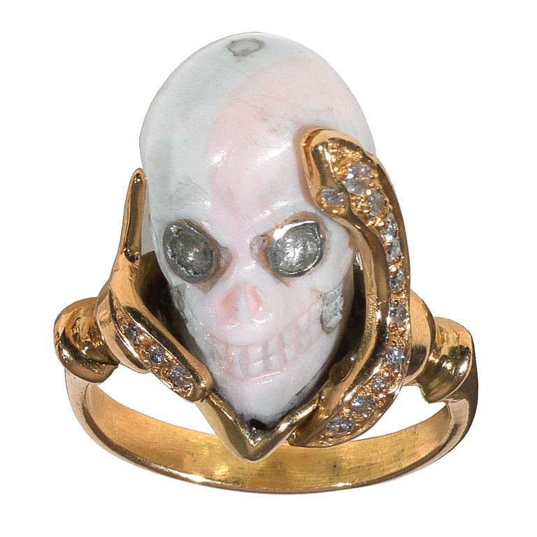 Antique Memento Mori Skull ring