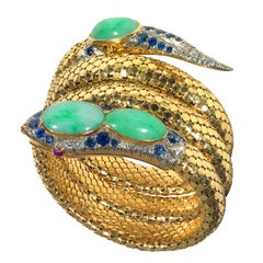 SERAFINI Gold, Jade, Sapphire and Diamond Snake Bracelet