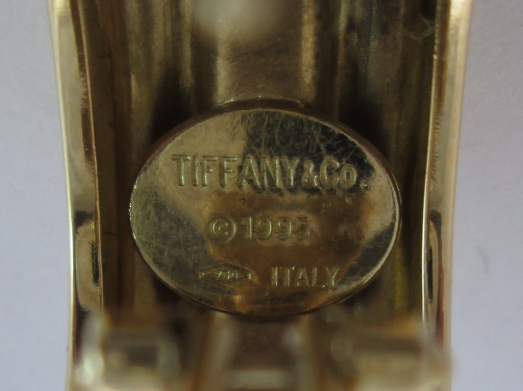 18kt gold roman numerals design earrings from tiffany and company atlas collection