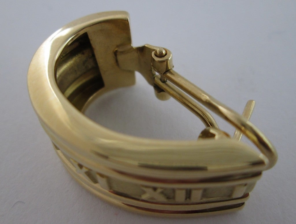 Tiffany & Co Atlas Design Gold Earrings 1