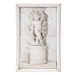 Ivory DIEPPE Plaque Depicting A Putto, 1880 ca