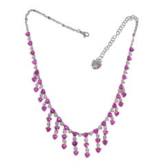 A Diamond And Pink Sapphire Necklace, By CHANTECLER