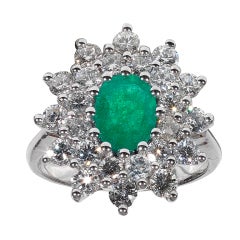 Emerald and Diamond Star ring