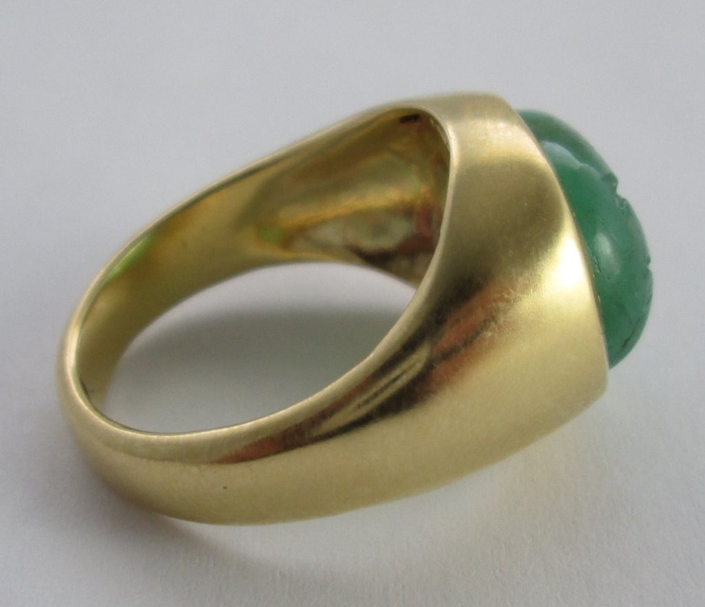 Georgian Intaglio Engraved With An Griffin, Mounted On A Ring