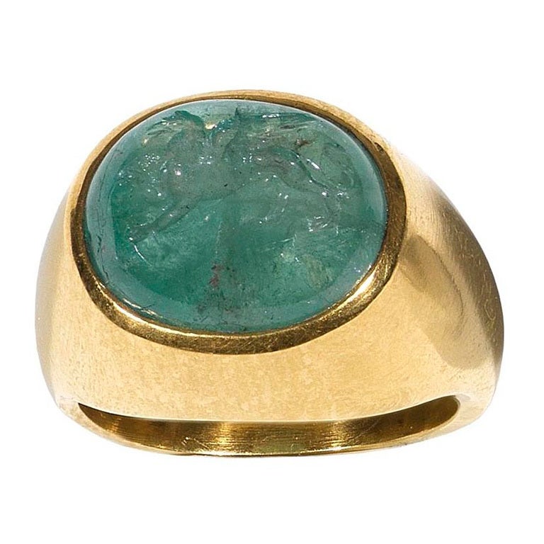 Intaglio Engraved With An Griffin, Mounted On A Ring