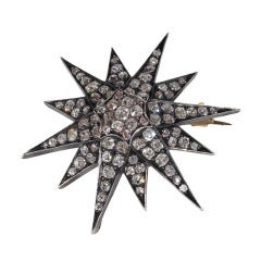 A diamond star brooch/pendant, circa 1890