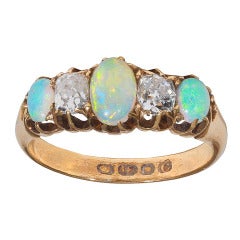 An Antique Opal And Diamond Ring