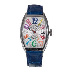 Franck Muller Stainless Steel Tonneau Automatic Color Dreams Wristwatch