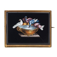 Antique Micromosaic Brooch c.1870