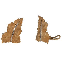 Buccellati Gold Leaf Earrings 8