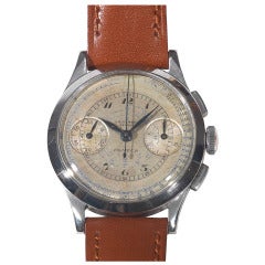 Universal Edelstahl Compur Multiscale Chronograph Armbanduhr