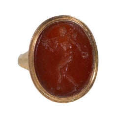 Antique Tassie Glass Intaglio Ring English 18th Century