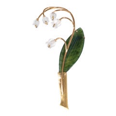 A lily of the valley brooch