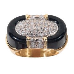 Onyx Diamond Gold Ring 5