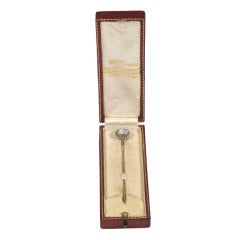An Early 20th Century Emerald Diamond Stickpin 3