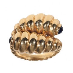 Retro Gold Sapphire Ring
