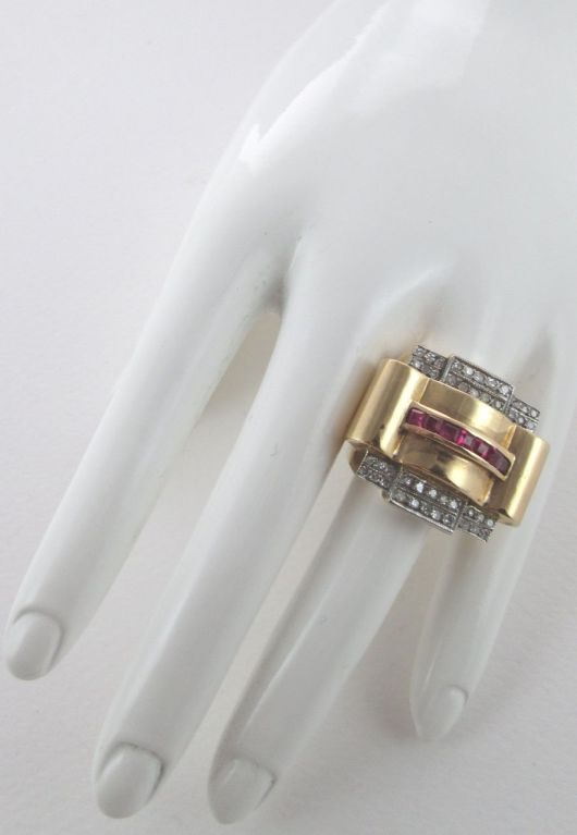 Ruby Diamond Rose Gold Ring