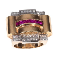 Ruby Diamond Rose Gold Ring