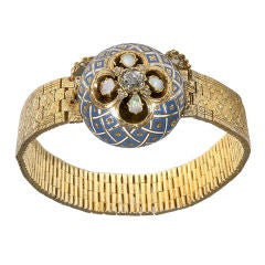Gold Diamond and Enamel Nicholas I Bracelet, Russia 1843 12