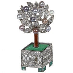 Antique Art Deco Bailey, Banks & Biddle Flowerpot Brooch