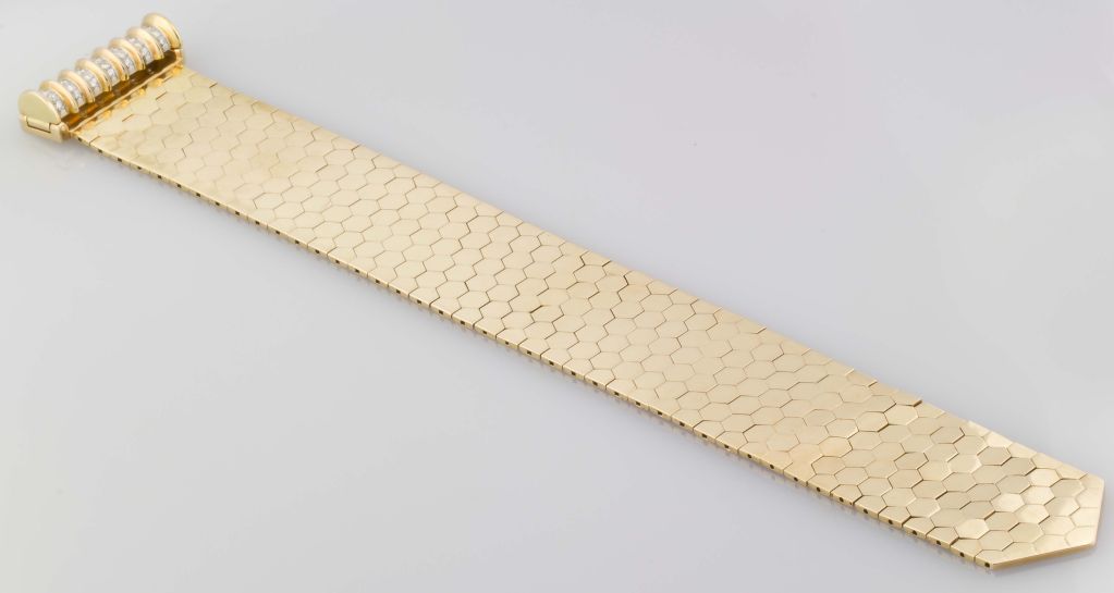 honeycomb gold bracelet