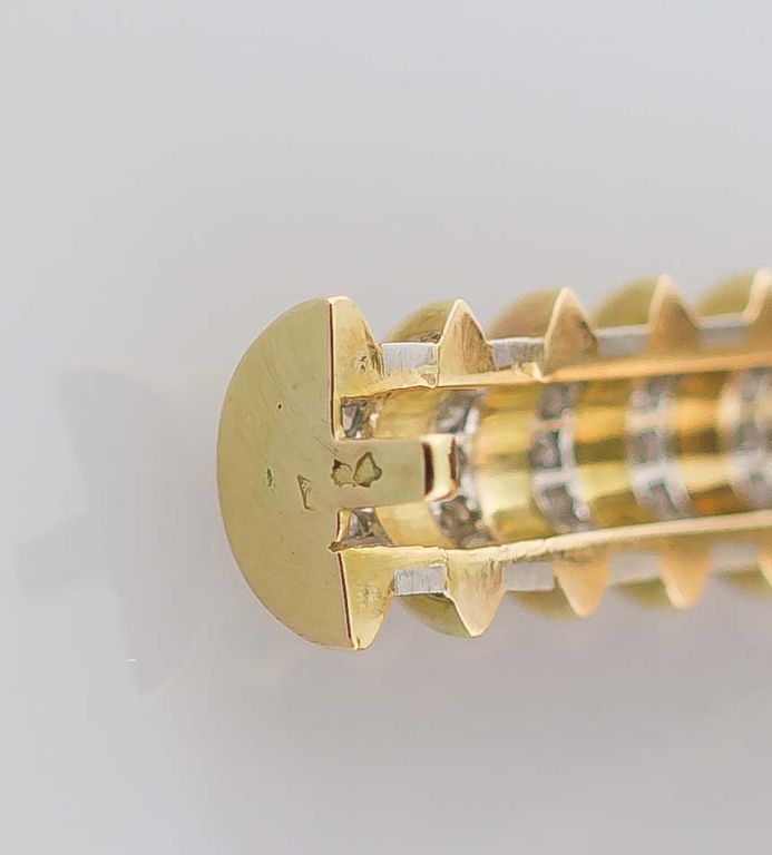 FRENCH Retro 18k Gold Diamond Honeycomb Buckle Bracelet 3