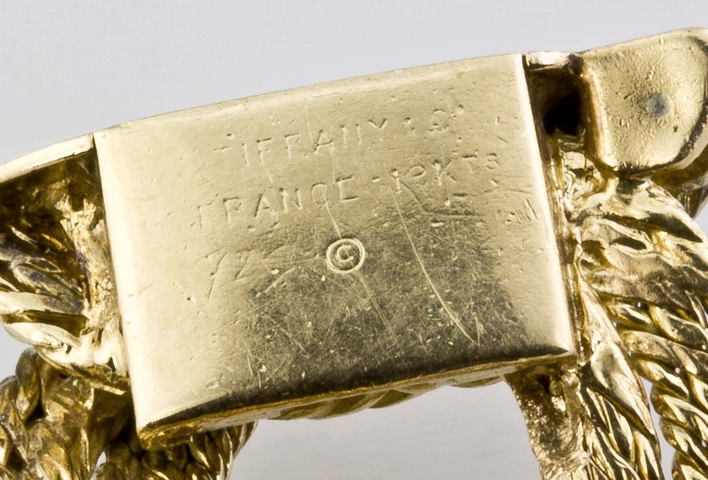 TIFFANY FRANCE Vintage 18K Gold Braided Link Bracelet 1