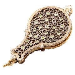 Vintage M. BUCCELLATI 18k 2-Tone Gold Peridot Lorgnette Pendant