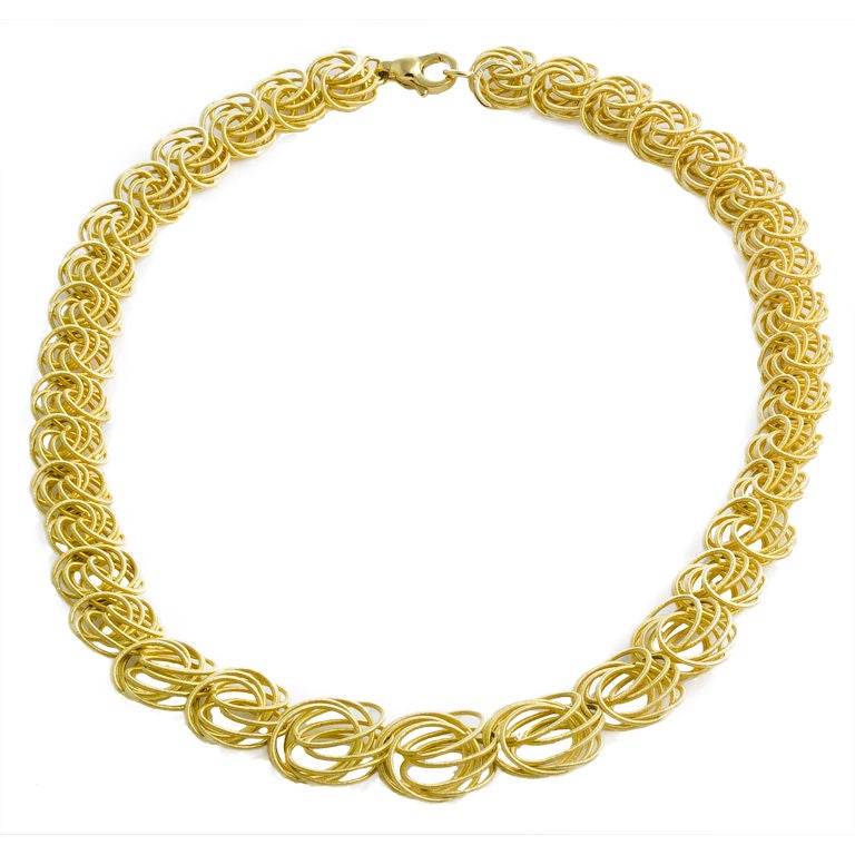 BUCCELLATI Hawaii  Gold Wire Link Necklace