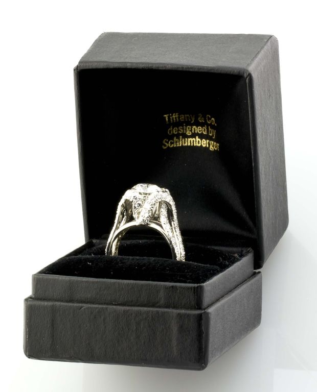 TIFFANY SCHLUMBERGER  Round Diamond Platinum Engagement Ring 6