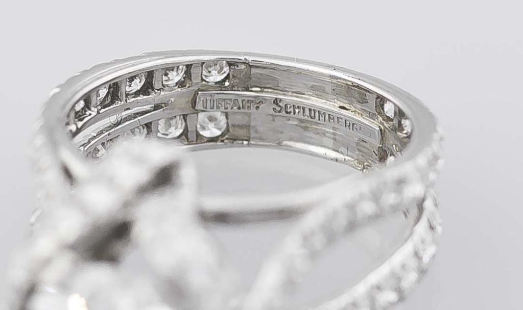 TIFFANY SCHLUMBERGER  Round Diamond Platinum Engagement Ring 2