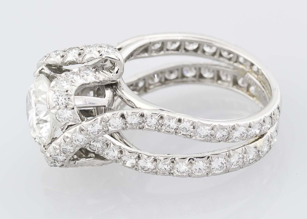 TIFFANY SCHLUMBERGER  Round Diamond Platinum Engagement Ring 3