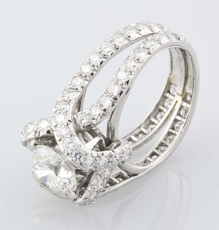 TIFFANY SCHLUMBERGER  Round Diamond Platinum Engagement Ring 5
