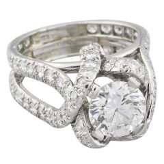 TIFFANY SCHLUMBERGER Round Diamond Platinum Engagement Ring at 1stDibs