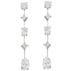 NIGHTLIFE by HARRY WINSTON - Boucles d'oreilles pendantes en platine et diamants