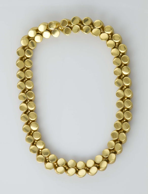Contemporary M. BUCCELLATI 18K Gold Torchon Link Necklace