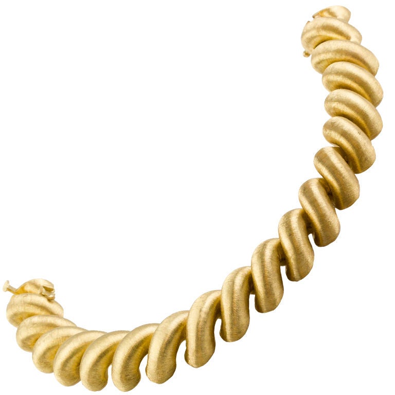 BUCCELLATI Gold Torchon San Marco Link Bracelet